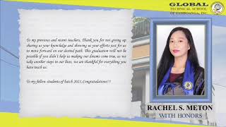 GLOBAL TECHNICAL SCHOOL OF ZAMBOANGA, INC. VIRTUAL GRADUATION CEREMONY BATCH 2020-2021