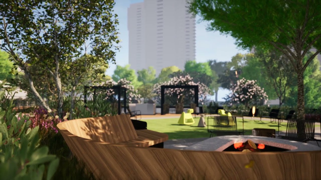 Alcott Apartments - West End - Outdoor Terrace Animation