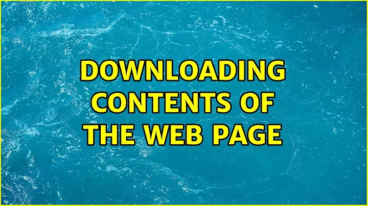 Downloading contents of the web page
