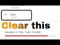 How to clear misc files  miscellaneous files