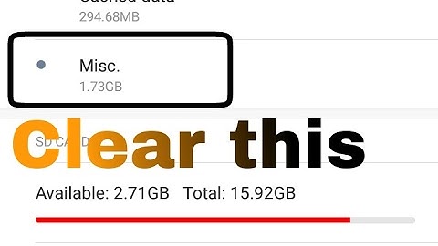 How to clear misc files | Miscellaneous files