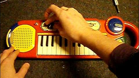 Circuit bent "music time" keyboard