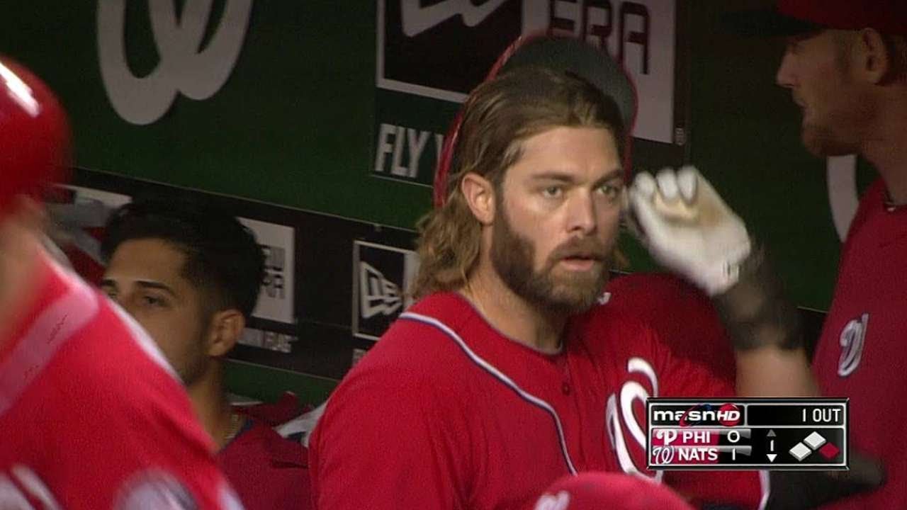 PHI@WSH: Werth's fly ball scores Span for a 1-0 lead - YouTube