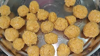 kamarkattu recipe - kamar katt | kalkona | coconut jaggery balls | Coconut jaggery laddu-kammarkatta