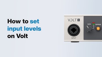 UA Support: How to Set Input Levels on Volt