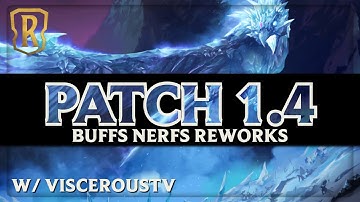 NEW PATCH 1.4 | Legends of Runeterra | Nerfs, Buffs + Card Reworks Podcast w/ ViscerousTV