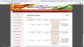 #04. E-TENDER NOTICE, | CENTRAL PUBLIC PROCURMENT PORTEL, |KARNATAKA TENDER LIST, | Recent Tenders.
