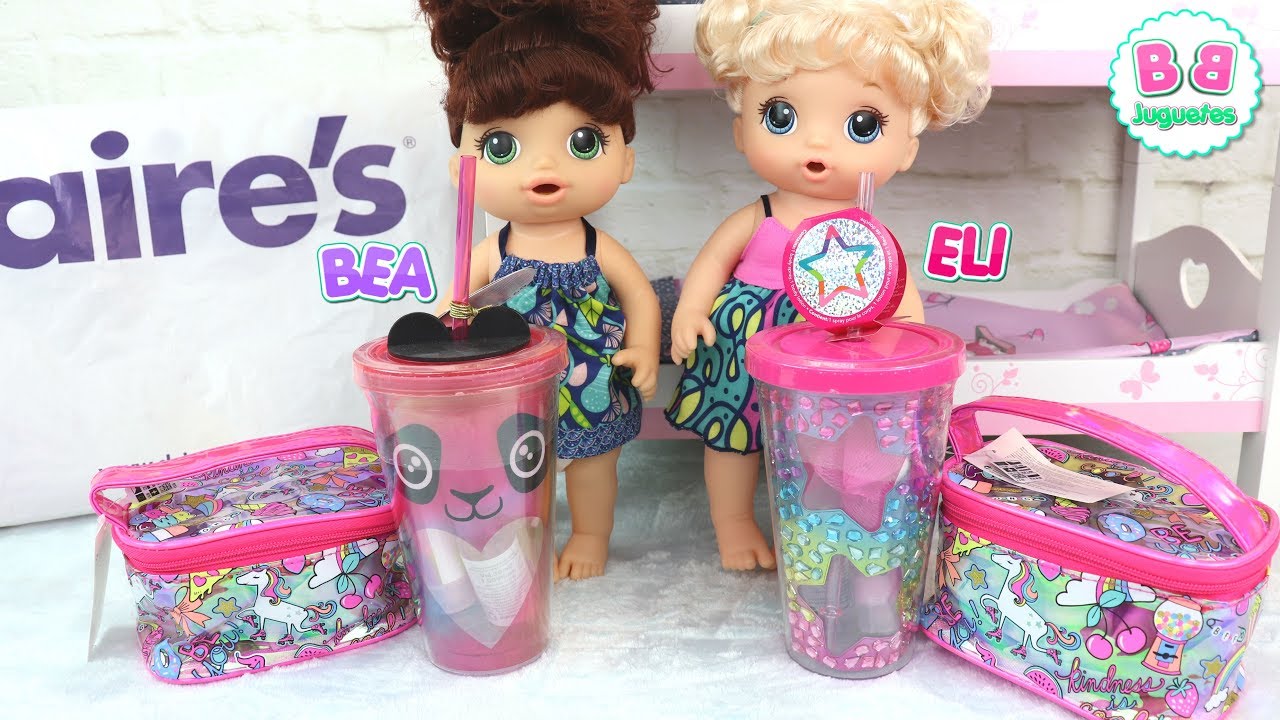 Bea Y Eli Baby Alive Tienen Nuevas Bolsas De Unicornio Con Juguetes De Bano De Claire S Youtube