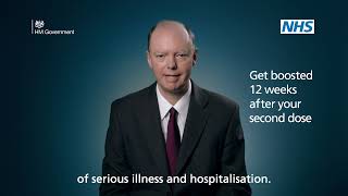 Chief Medical Officer Professor Chris Whitty on the importance of receiving your COVID19 booster jab