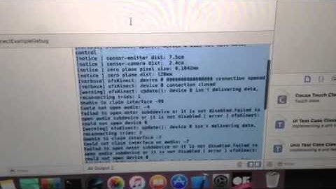 KinectExample Openframeworks problems .