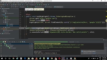 Highlighting a web element on a page with selenium javascript executor.