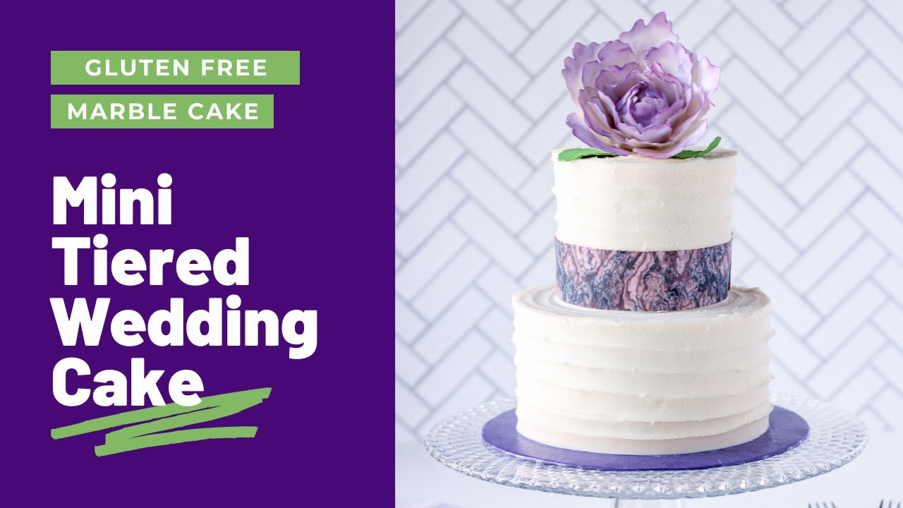 Mini Tiered Gluten Free Marble Cake - Bakes and Blunders