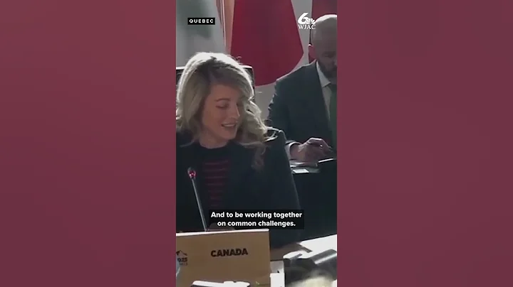 Canadian Foreign Minister Mélanie Joly gives opening remarks at G7 summit #wjac #worldnews #g7