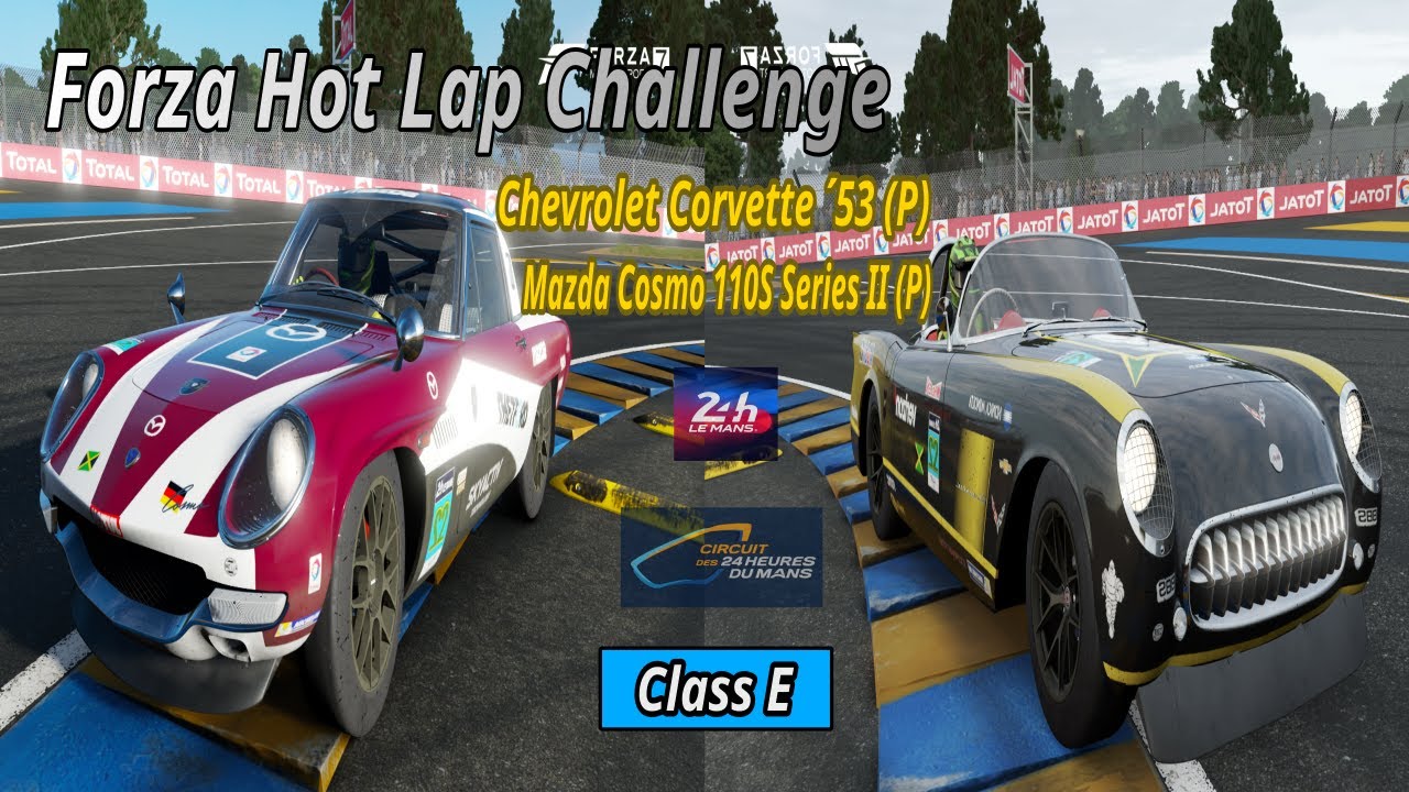 Mazda Cosmo 110S Series II (P) vs Chevrolet Corvette ´53 (P) Le Mans HLC !!