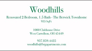 Woodhills - The Berwick: Renovated 2 Bedroom, 1.5 Bath Townhome 935SqFt