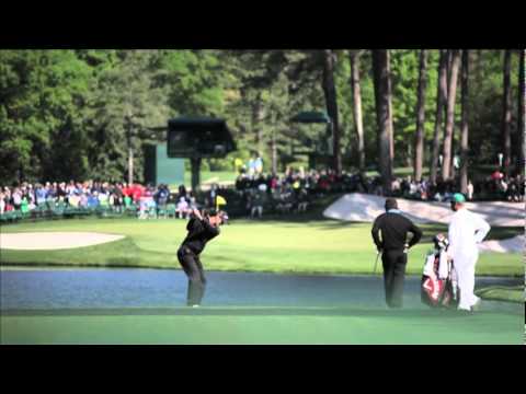 World no.1, Martin Kaymer skips golf ball across pond on 16th at 2011 Masters | Augusta National