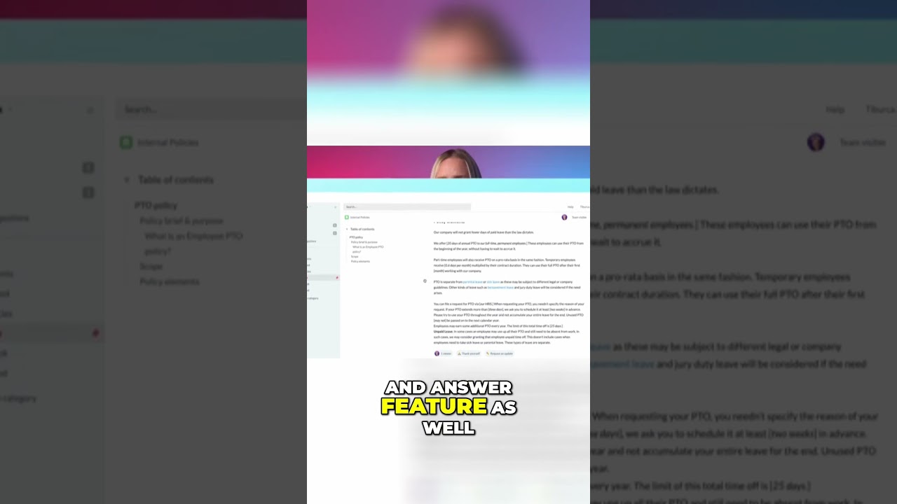 Try a knowledge base for team documentation #collaboration #teamwork #documentation