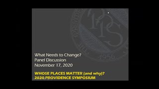 What Needs to Change?  |  2020 PPS Symposium