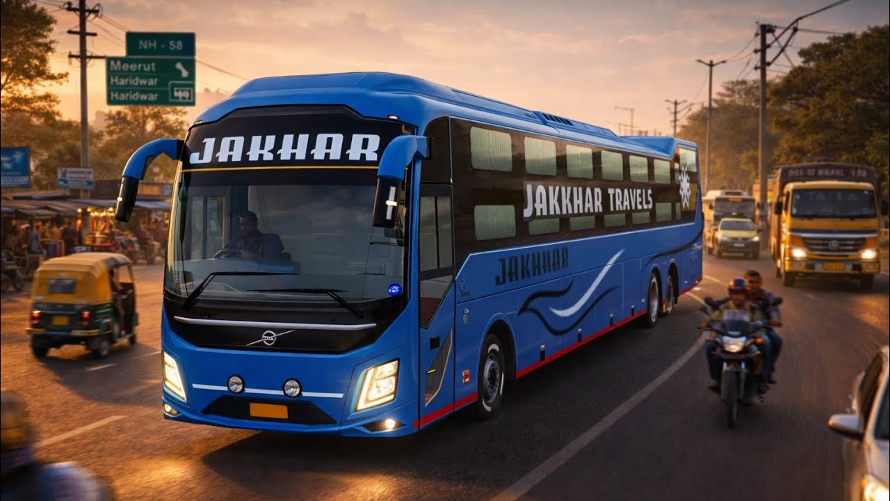 Volvo 9600 AC Sleeper Bus | Jakkhar Travels Cinematic Drive on Indian Highways 🚍✨