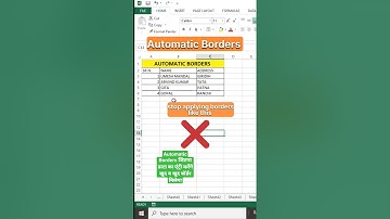 automatic Borders in Excel #shorts #excel #exceltips #exceltutorial #exceltrick #msexcel #formula