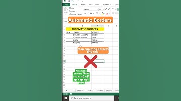 automatic Borders in Excel #shorts #excel #exceltips #exceltutorial #exceltrick #msexcel #formula