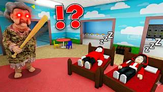 JJ and JJ's Sister Escape Crazy Grandma's House ?! (Maizen Roblox)