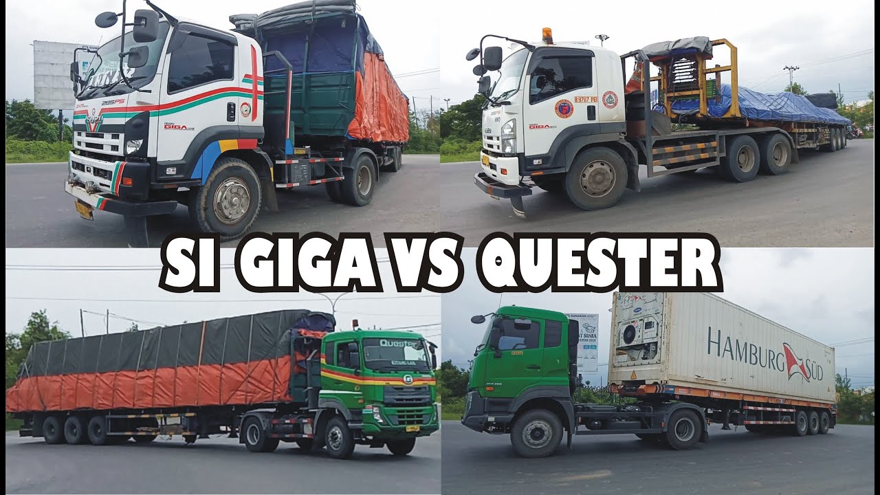 TRUCK ISUZU GIGA  vs UD QUESTER TRUCK TRAILER TRUK  