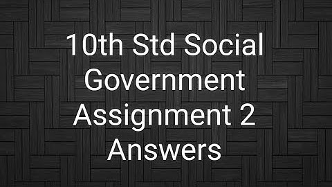 10th Std Social Part3 Government Assignment 2 Answers with economics