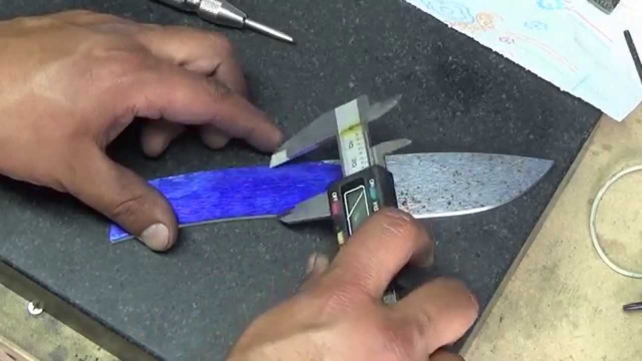 How to make a knife Part 3. Drilling the holes for pins YouTube