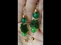 зеленые серьги ручной работы