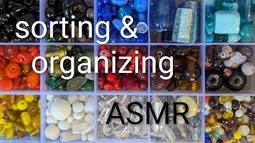 Sorting & Organizing Mixed Beads Into Trays #beads #asmr #organize #sorting 