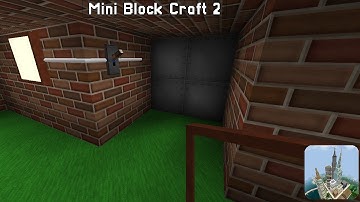 How to make sliding solid iron door in Mini Block Craft|AN blocky 🌎 world
