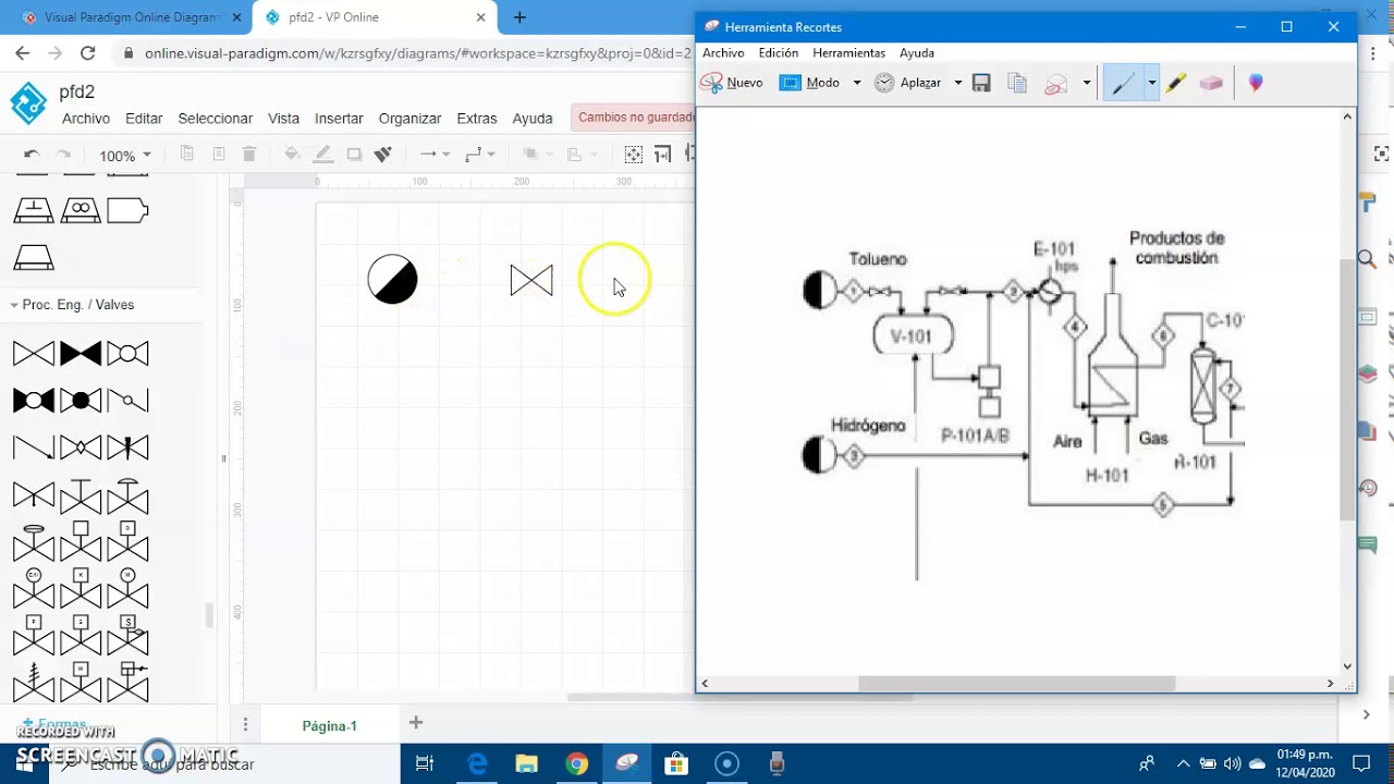 Diagrama de Flujo de Proceso: Desarrollando Ejemplo