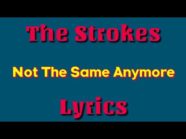 THE STROKES You Only Live Once FCN GUITAR CHORDS & LYRICS