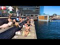 Kalvebod brygge harbour bath beach  copenhagen denmark 4k beach walk bikini beach 12 may 2024