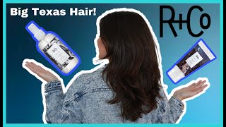 R+Co Dallas Thickening Spray & Park Avenue Blowout Balm Review! Did my hair  actually get volume??? - YouTube