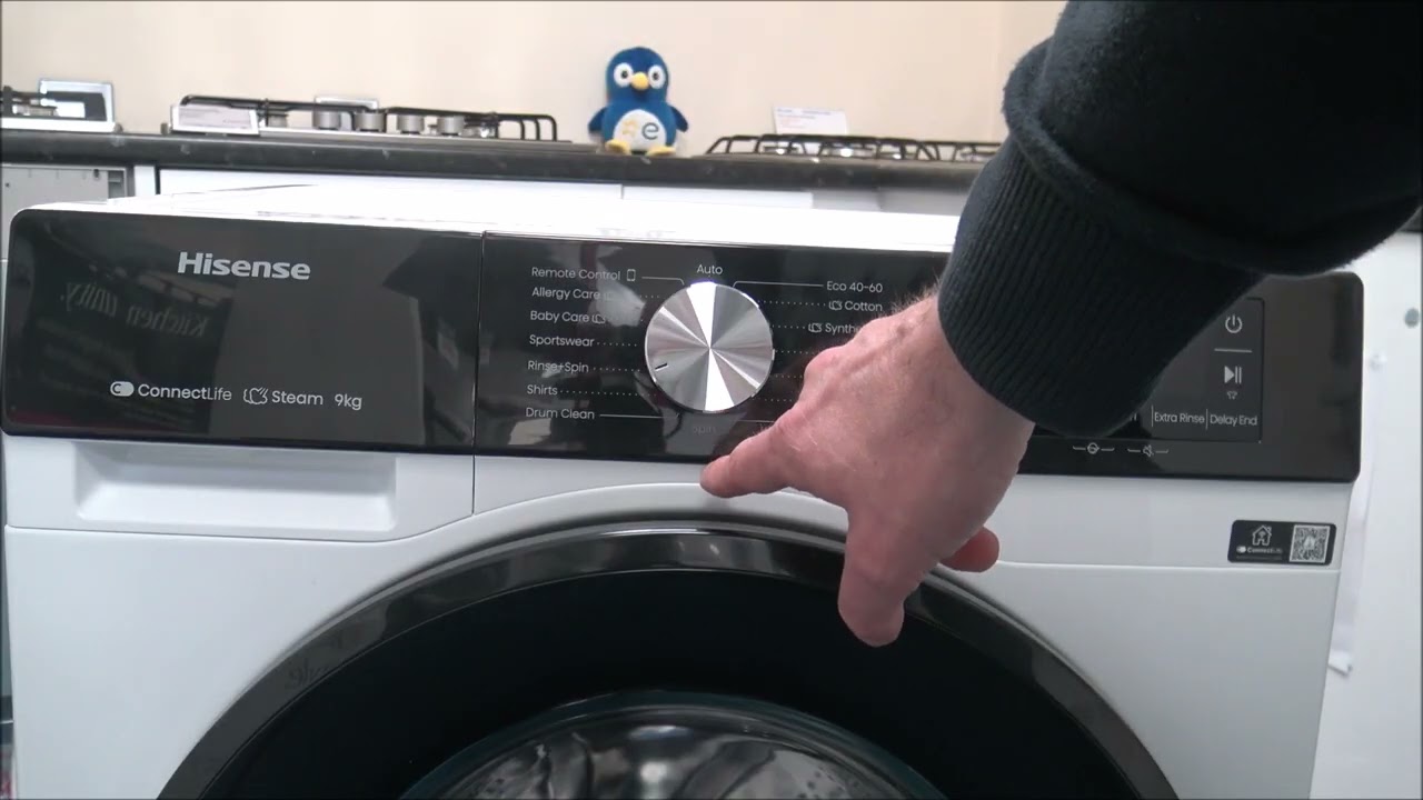 Hisense WF3S9043B 9Kg Washing Machine - YouTube