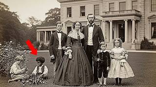 Why were historians silent when enlarging the boy's hand in this 1854 portrait?