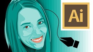 FAST ILLUSTRATION (Time Lapse) - Vector Portrait Drawing (Justine)