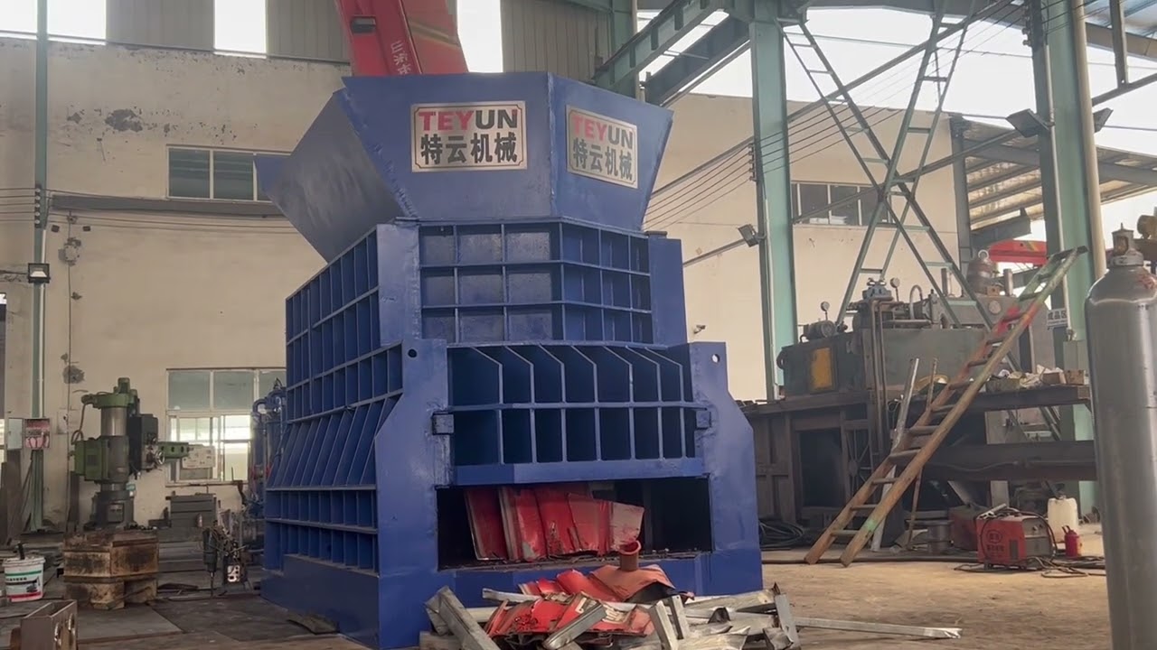 Teyun 500ton Container Shear Testing for cutting the waste crane arm