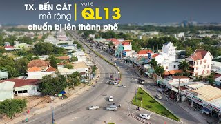 Thị Xã Bến Cát Mở Rộng Vỉa Hè Quốc Lộ 13 Chuẩn Bị Lên Thành Phố Bến Cát