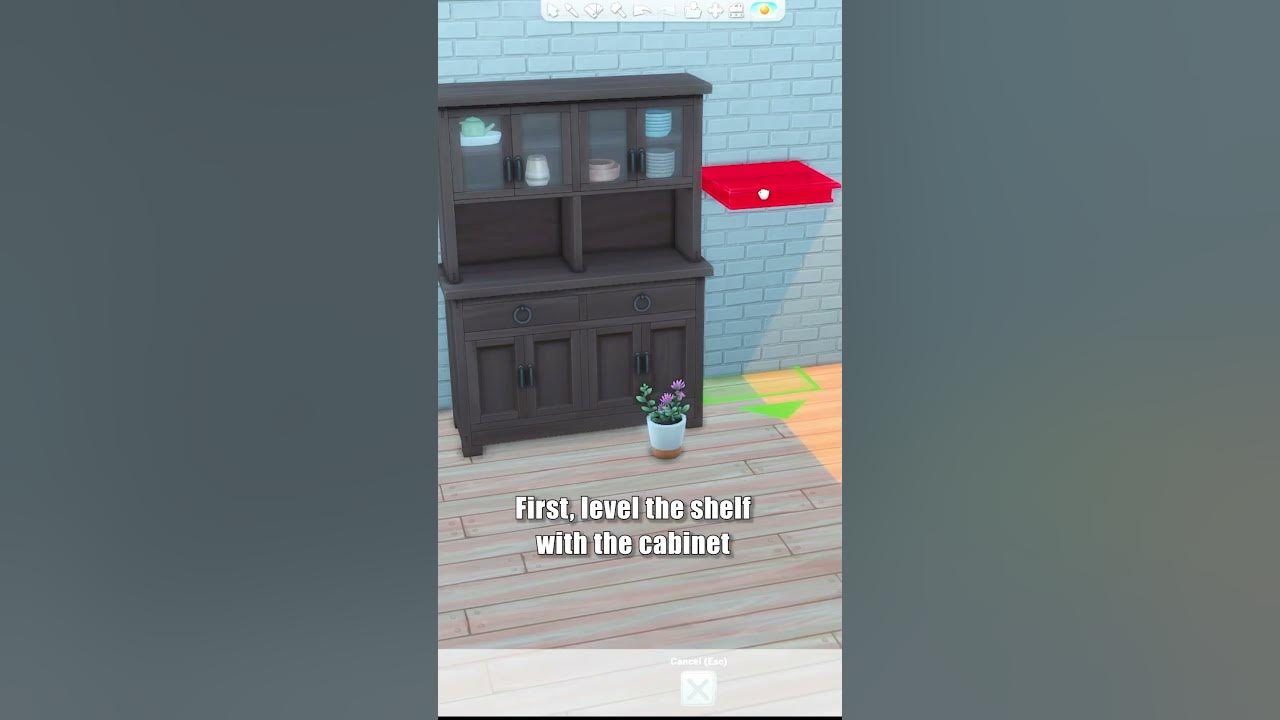 what is the RED SHELF and how to use it The Sims 4 build tutorial