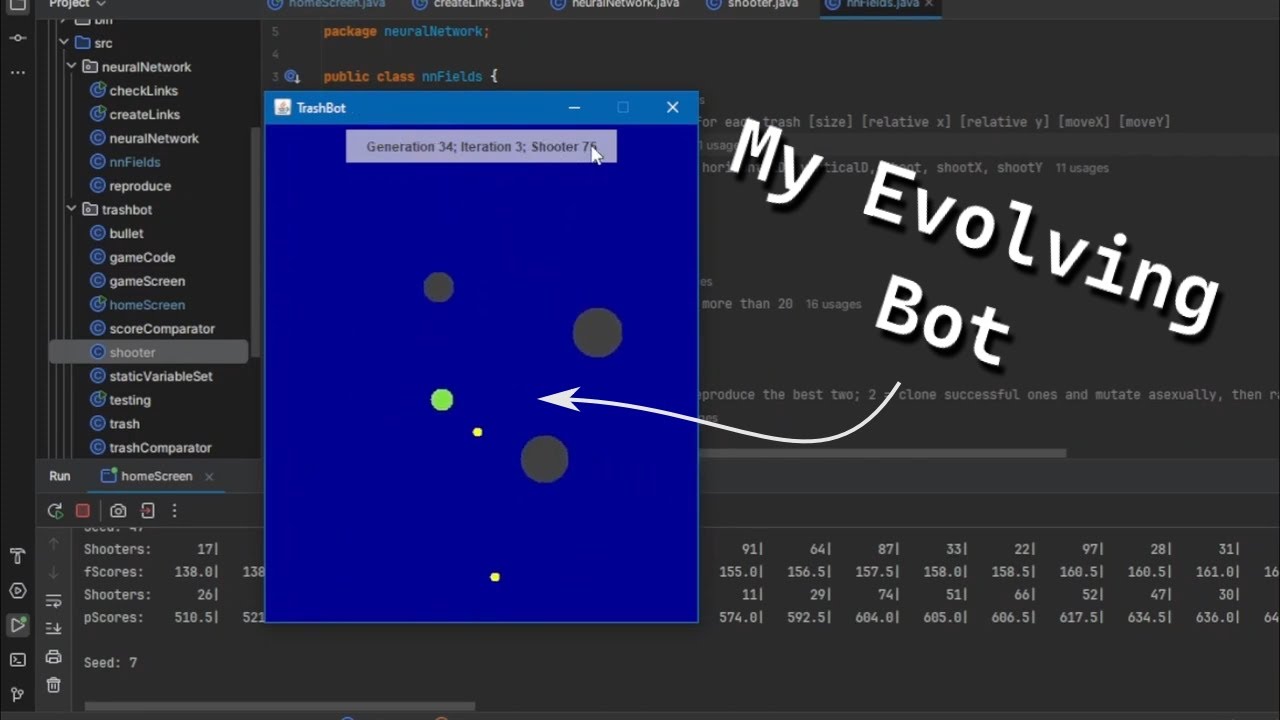 My attempt at making a Genetic Algorithm - YouTube