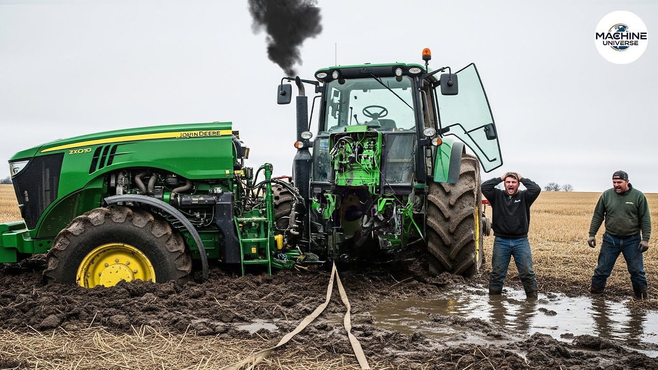 Unbelievable Tractor Stuck in Mud Moments | Extreme Heavy Equipment ...