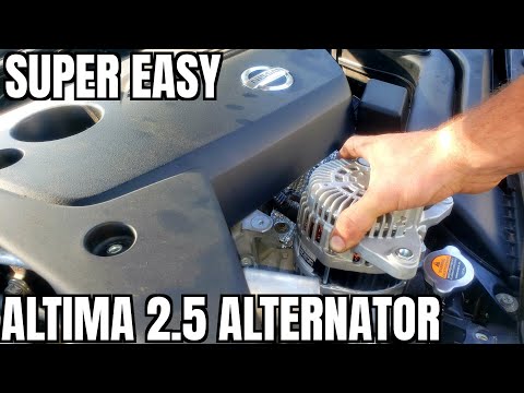 2013 2018 Nissan Altima Alternator Replace How to 2014 2015 2016 2017