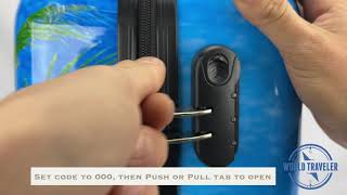 How to Open & Set Your TSA Combination Lock - World Traveler Luggage