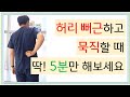 허리 뻐근하게 쑤시고 아플때 이거면 끝! 통허리 탈출도 가능