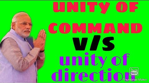 Unity of command v/s unity of direction | difference between unity of command and unity of direction