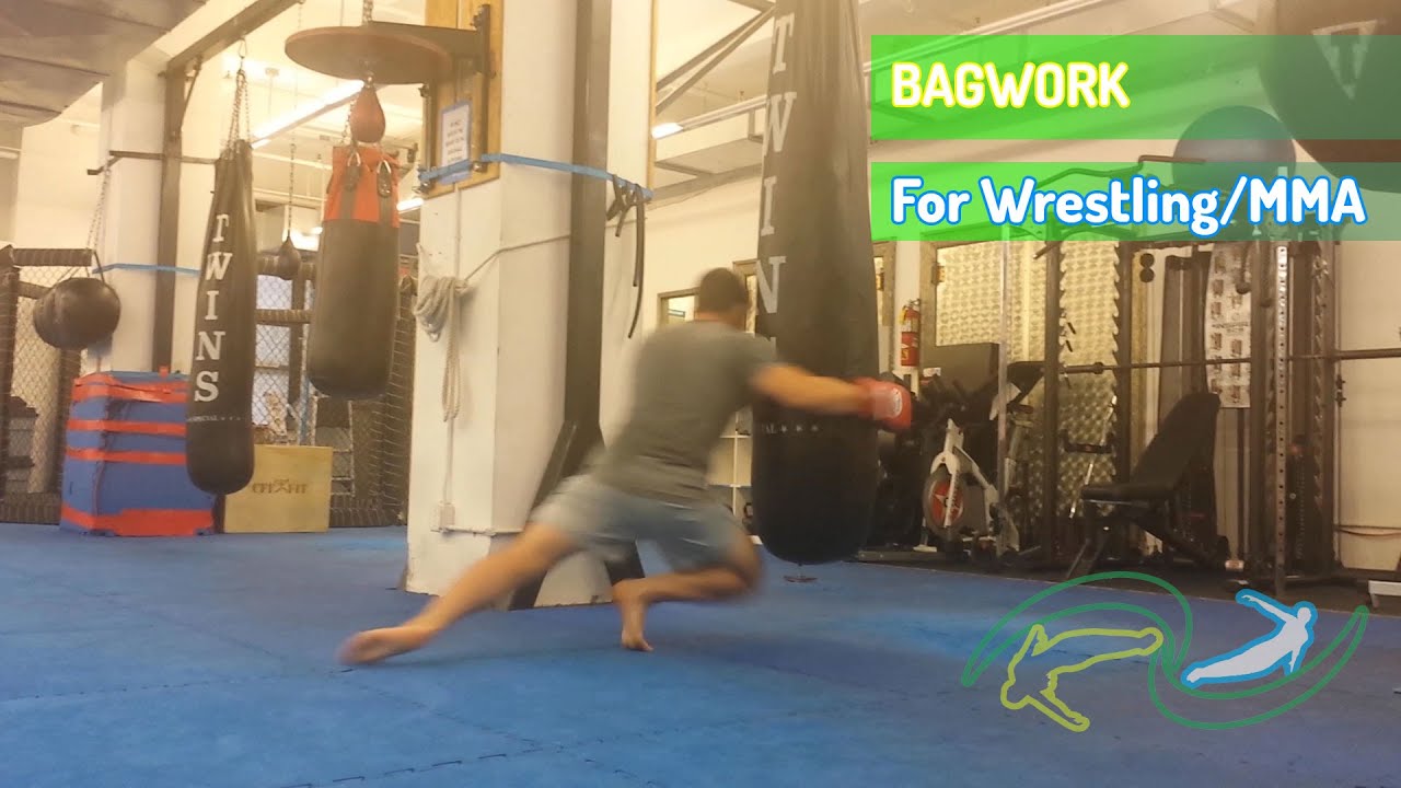 Bagwork Wrestling For MMA Training takedowns on heavy bag YouTube