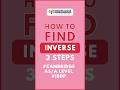 How To Find Inverse In 3 Steps 👌#igcse #gcse #edexcel